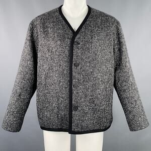 LE17SEPTEMBRE Size 36 Grey Black White Tweed Wool Blend Jacket
